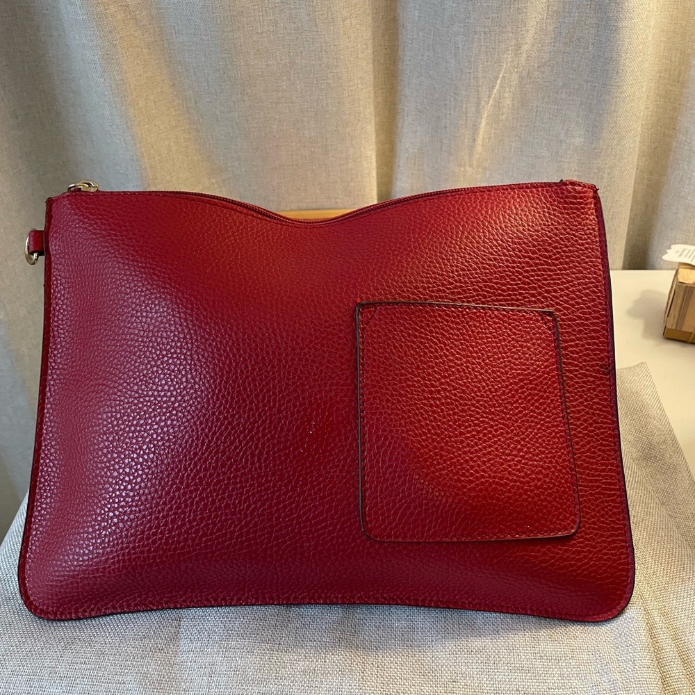 Tutilo red leather purse. Great shape. No strap